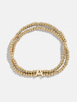 Fjorna | Women's Bracelet Gold Pisa Beads Personalized Initial Gold 3
