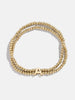 Fjorna | Women's Bracelet Gold Pisa Beads Personalized Initial Gold 3