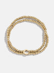 Fjorna | Women's Bracelet Gold Pisa Beads Personalized Initial Gold 5