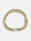 Fjorna | Women's Bracelet Gold Pisa Beads Personalized Initial Gold 6
