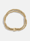 Fjorna | Women's Bracelet Gold Pisa Beads Personalized Initial Gold 7