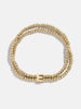 Fjorna | Women's Bracelet Gold Pisa Beads Personalized Initial Gold 7