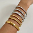 Fjorna | Women's Bracelet Gold Stainless Steel Adjustable Cuff 2