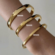Fjorna | Women's Bracelet Gold Stainless Steel Adjustable Cuff 3
