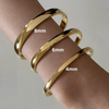 Fjorna | Women's Bracelet Gold Stainless Steel Adjustable Cuff 3