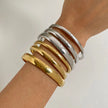 Fjorna | Women's Bracelet Gold Stainless Steel Adjustable Cuff 5