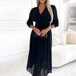 Fjorna | Women's Chiffon Dress Light Blue Size M Silk Summer Dress 0