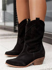 Fjorna | Women's Cowboy Boots Black Leather Stylish Design 7