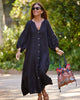 Fjorna | Women's Dress White Linen Oversized Puff Sleeve Size S 0