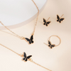 Fjorna | Women's Jewelry Set Silver Alloy Butterfly Design Elegant Necklace Bracelet Rings Earrings 2