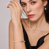 Fjorna | Women's Jewelry Set White Freshwater Pearl 18K Gold-Plated 4