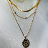 Fjorna | Women's Layered Necklace Set Gold 18k Plated Metal 1