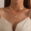 Fjorna | Women's Layered Necklace Set Gold 18k Plated Metal 3