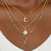 Fjorna | Women's Layered Necklace Set Gold Handmade 18k Plated 1