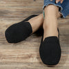 Fjorna | Women's Loafers Black Knit Slip-On Comfortable Flats 0