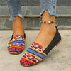 Fjorna | Women's Loafers Black Knit Slip-On Comfortable Flats 2