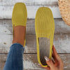 Fjorna | Women's Loafers Black Knit Slip-On Comfortable Flats 9