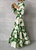 Fjorna | Women's Maxi Dress Blue Viscose Elegant Flowing Design 0