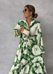 Fjorna | Women's Maxi Dress Blue Viscose Elegant Flowing Design 1
