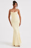 Fjorna | Women's Maxi Dress Lemon Floral Jacquard Size XS 7