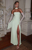 Fjorna | Women's Maxi Dress Mint Non-Stretch Crepe Formal Size M 0