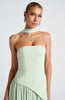 Fjorna | Women's Maxi Dress Mint Non-Stretch Crepe Formal Size M 7
