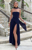 Fjorna | Women's Maxi Dress Navy Size M Crepe 0