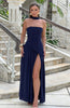 Fjorna | Women's Maxi Dress Navy Size M Crepe 5