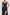 Fjorna | Women's Maxi Dress Navy Size M Stretch Satin with Ruffle Hem 5