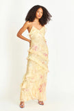 Fjorna | Women's Maxi Dress Pastel Size M Chiffon 7