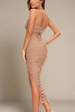 Fjorna | Women's Maxi Dress Tan Brown Size M Polyester 2