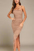 Fjorna | Women's Maxi Dress Tan Brown Size M Polyester 3