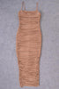 Fjorna | Women's Maxi Dress Tan Brown Size M Polyester 6