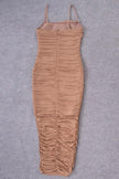 Fjorna | Women's Maxi Dress Tan Brown Size M Polyester 7