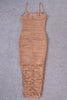 Fjorna | Women's Maxi Dress Tan Brown Size M Polyester 7