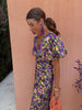 Fjorna | Women's Midi Dress Multi Color Size M Satin 3