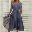 Fjorna | Women's Midi Dress White Size M Chiffon 3