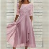 Fjorna | Women's Midi Dress White Size M Chiffon 6