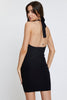 Fjorna | Women's Mini Dress Black Knit Bodycon 4