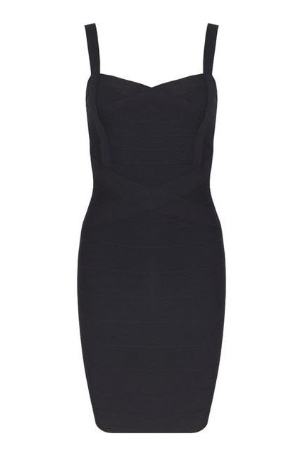 Fjorna | Women's Mini Dress Black Size M Bandage Polyester 0
