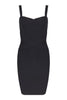 Fjorna | Women's Mini Dress Black Size M Bandage Polyester 0