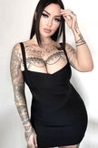 Fjorna | Women's Mini Dress Black Size M Bandage Polyester 2
