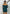 Fjorna | Women's Mini Dress Emerald Green Glitter Mesh 2