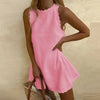 Fjorna | Women's Mini Dress White Size S Linen 2