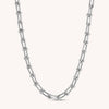 Fjorna | Women's Necklace 18 Inch Gold Chunky Bead Paperclip Chain Jewelry 0