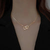 Fjorna | Women's Necklace Silver Stainless Steel Double Heart Design 5