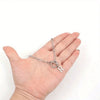 Fjorna | Women's Necklace Silver Stainless Steel Initial Pendant & Circle Lock Clasp 6