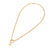 Fjorna | Women's Necklace Silver Stainless Steel Initial Pendant & Circle Lock Clasp 7