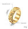 Fjorna | Women's Ring Gold Stainless Steel Celestial Design 6