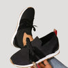 Fjorna | Women's Trainers Grey Knit Casual Lightweight with Bow Detail 4